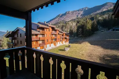 Image de À 50m des pistes de ski, 4ème étage, vue pistes de ski, balcon, télévision, casier à ski, 36m²