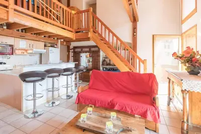 Image de 3ème étage, vue montagne, balcon, télévision, 120m², Serre Chevalier