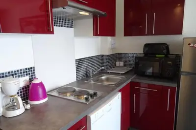 Image de Pied des pistes de ski, 4ème étage, vue pistes de ski, balcon, télévision, casier à ski, 28m²