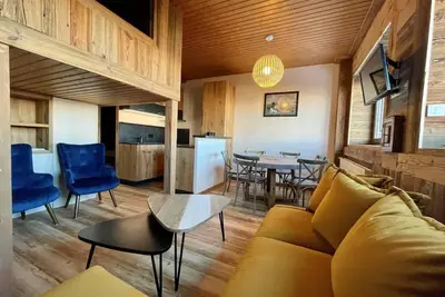 Image de À 100m des pistes de ski, 6ème étage, vue vallée, télévision, 35m², Courchevel