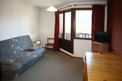 Image de Pied des pistes de ski, 7ème étage, vue vallée, balcon, télévision, 26m², Les Orres