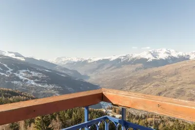 Image de 50m du centre station, 10ème étage, vue vallée, balcon, télévision, 24m², Les Arcs