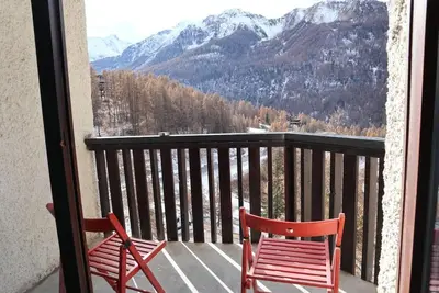 Image de Centre station, 7ème étage, vue vallée, balcon, télévision, 26m², Les Orres