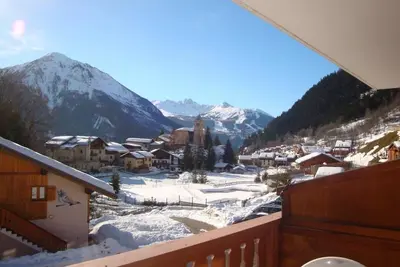Image de 1er étage, terrasse, parking, télévision, casier à ski, 23m², Champagny-en-Vanoise