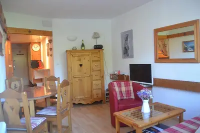 Image de À 50m des pistes de ski, 6ème étage, vue montagne, balcon, télévision, 25m², Les Arcs