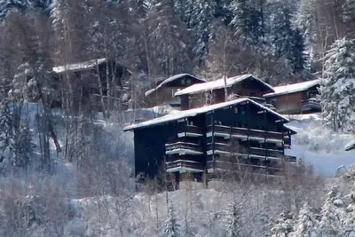 Image de À 350m des remontées, 1er étage, balcon, télévision, casier à ski, 23m², La Norma
