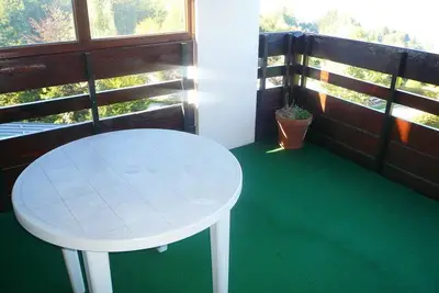 1er étage, vue vallée, terrasse, casier à ski, 70m², Combloux
