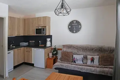 Image de Pied des pistes de ski, 4ème étage, vue pistes de ski, balcon, télévision, 23m², Les Orres