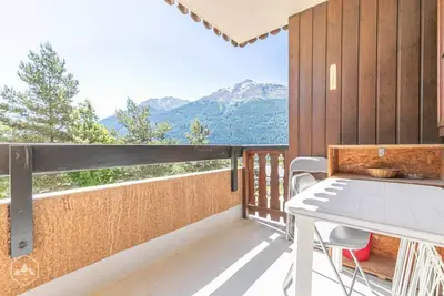Image de Rez-de-chaussée, balcon, télévision, casier à ski, 37m², Aussois