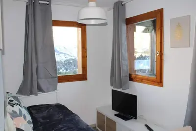 Image de À 200m des pistes de ski, 3ème étage, vue montagne, balcon, télévision, 29m², Superdévoluy