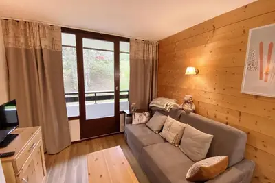 Image de À 100m des pistes de ski, 1er étage, balcon, télévision, casier à ski, 22m², Morillon