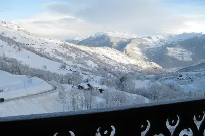 Image de À 240m des pistes de ski, 3ème étage, vue vallée, balcon, télévision, casier à ski, 43m², Valmorel
