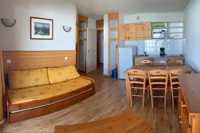 Image de 300m du centre station, terrasse, balcon, télévision, 32m², Chamrousse