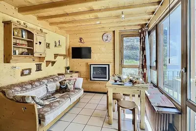 Image de À 150m des pistes de ski, 2ème étage, vue pistes de ski, balcon, télévision, 28m², Tignes