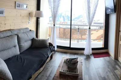 Image de À 200m des pistes de ski, 1er étage, vue pistes de ski, balcon, télévision, 30m², La Toussuire