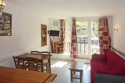 Image de À 15m des pistes de ski, 4ème étage, vue pistes de ski, balcon, 29m², Les Orres