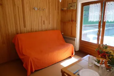 Image de Rez-de-chaussée, terrasse, parking, télévision, casier à ski, 34m², Combloux