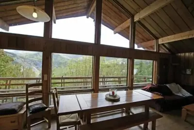 Image de Chalet, vue panoramique, cheminée ou poêle à bois, télévision, 160m², Sauze - Super Sauze