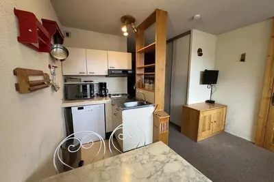 Image de À 10m des pistes de ski, 2ème étage, balcon, télévision, 26m², Serre Chevalier