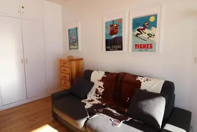 Image de 100m du centre station, 8ème étage, vue lac, balcon, télévision, casier à ski, 28m², Tignes