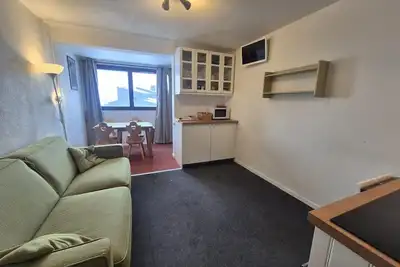 Image de À 100m des pistes de ski, 1er étage, balcon, télévision, casier à ski, 28m², Tignes