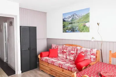 Image de À 10m des pistes de ski, 3ème étage, balcon, télévision, casier à ski, 33m², Tignes