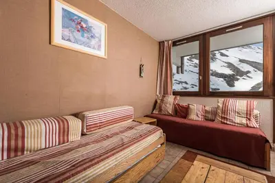 Image de À 300m des pistes de ski, 2ème étage, balcon, télévision, casier à ski, 24m², Tignes