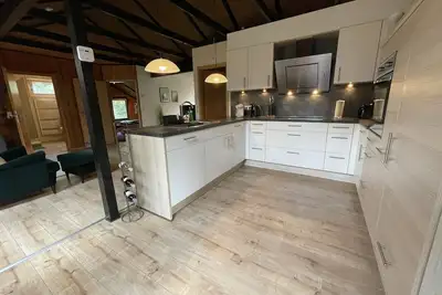 Image de Cozy Danish wooden house with pellet stove and large garden