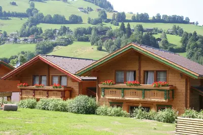 Image de Chalet en bois avec saunas communs