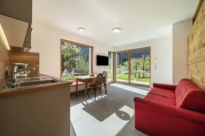 Image de Appartement 'Mayrhof Vergissmeinnicht' avec vue sur la montagne, Wi-Fi, balcon et jardin