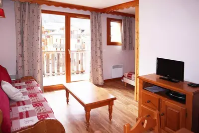 Image de Pied des pistes de ski, 3ème étage, remise en forme, piscine, sauna, balcon, télévision, 40m²