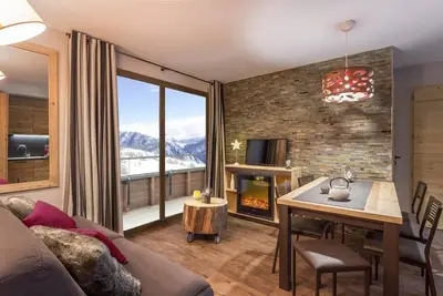Image de Wifi, pied des pistes de ski, remise en forme, piscine, balcon, télévision, casier à ski, 40-44m²