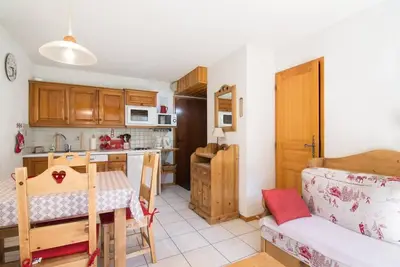 Image de À 150m des pistes de ski, Rez-de-chaussée, terrasse, télévision, 27m², Valloire