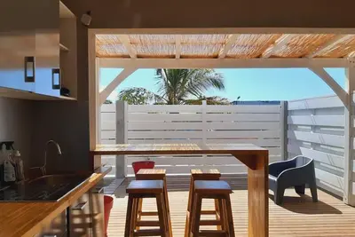 Image de spacieux t2 a 150 metre de la plage jardin terrasse\ncheques Ancv acceptés