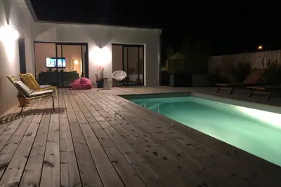 Image de Belle villa Zen, 6 voyageurs, 3 chambres, piscine, jardin clos