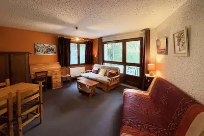 Image de À 100m des pistes de ski, 1er étage, vue montagne, balcon, télévision, 28m², Les Orres