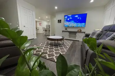 Quiet and modern 2 bed 1 bath apartment with changing sand table