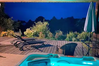 Image de Franconian Forest Lodge with private whirlpool and sauna.
