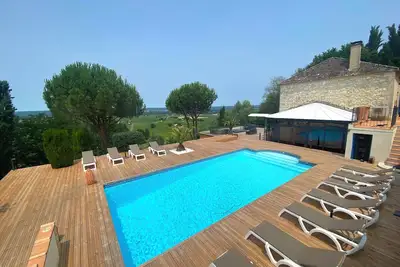Image de Villa Monbazillac, vue exceptionnelle, piscine, jacuzzi 10-12 pers