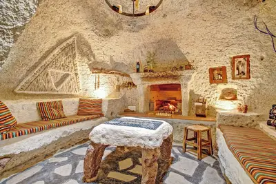 Image de Maison \"Casas Cueva Alfer 1\", avec vue sur la mer, jardin et Wi-Fi. Animaux admis.