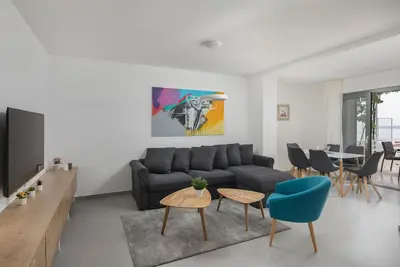 Appartement de deux chambres avec la terrasse et la vue sur le mer Brela, Makarska (A-19345-a)