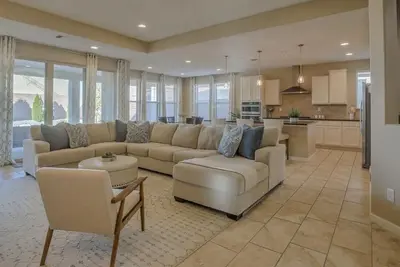 Image de Stylish 3 year old with new furniture close to shops, restaurants, parks