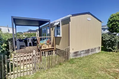 Image de Mobil-home confort 4 pers, 2 ch, piscine chauffée, 200m plage, parking, wifi gratuit, animaux ok