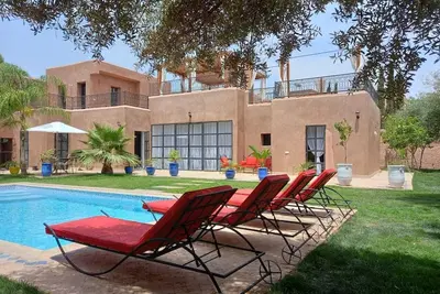 Image de Villa Luxe 3 Suites avec Piscine chauffée traitée, Hammam, Jacuzzi vue Atlas