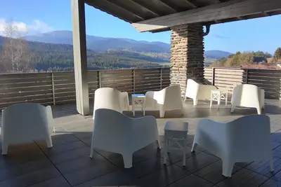 Image de BayVista, the Bavarian Forest Lodge: 2-room apartment balcony/mountain view