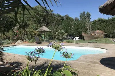 Image de superb villa at the foot of the Pyrenees with swimming pool, large garden