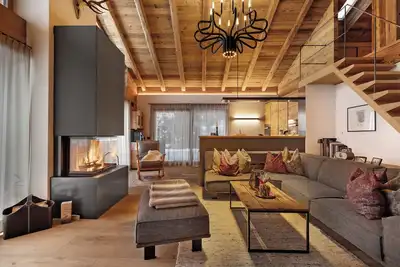 Image de Chalet de grand luxe \"K Lodge Mountain\" avec vue sur montagne, bain Ă remous et sauna