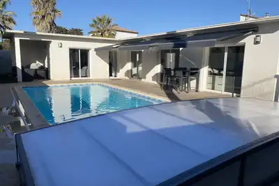 Private heated 3* pool villa 5 minutes from the sea
