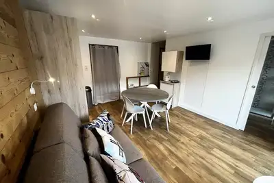 Image de Studio rénové avec coin montagne, balcon exposé Sud