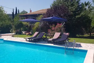Traditional villa Vicky is a two floor house with a private pool in Evia island.